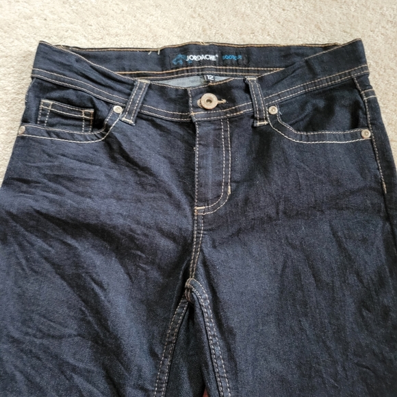 Girls Jordache Bootcut Jeans Size 12 Dark Blue Color - Picture 5 of 6
